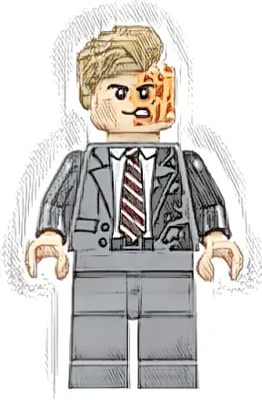 Two-Face - Dark Bluish Gray Suit, Dark Tan Hair