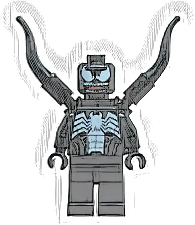 Venom - Teeth Parted, 2 Back Appendages Symmetrical