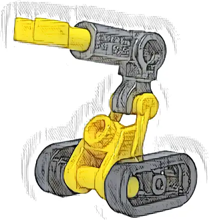 Minifigurka LEGO® sh1036 Dum-E - Yellow Mechanical Claw