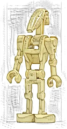 Battle Droid - Tan, Straight Arms