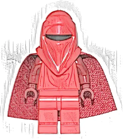 Royal Guard with Dark Red Arms and Hands (Spongy Cape)