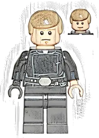 Luke Skywalker - Jedi Master, Dark Tan Smooth Hair