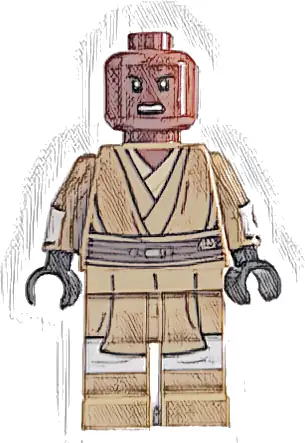 Mace Windu (Dark Tan Legs, Open Mouth, Printed Arms)
