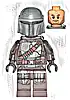 Minifigurka LEGO® sw1212 The Mandalorian / Din Djarin / 'Mando' - Silver Beskar Armor, Jet Pack, Printed Head