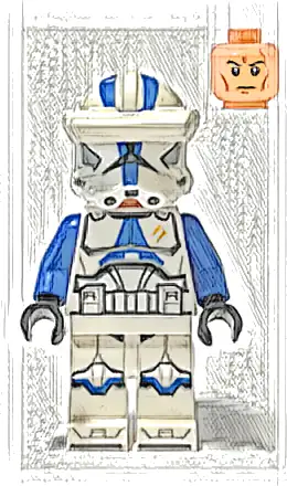 Clone Trooper Specialist, 501st Legion (Phase 2) - Blue Arms, Macrobinoculars, Nougat Head, Helmet with Holes