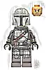 Minifigurka LEGO® sw1258 The Mandalorian / Din Djarin / 'Mando' - Silver Beskar Armor, Jet Pack, Helmet with Top Lines