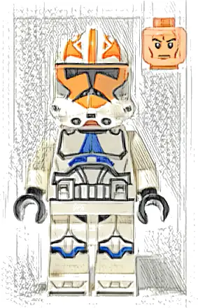 Clone Trooper, 501st Legion, 332nd Company (Phase 2) - Helmet with Holes and Togruta Markings