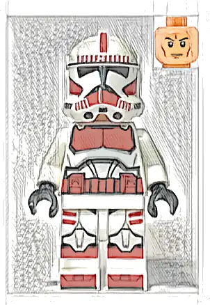 Clone Shock Trooper, Coruscant Guard (Phase 2) - Nougat Head