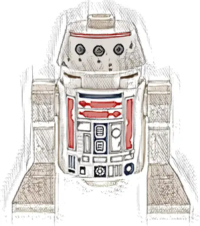 Astromech Droid, R5-D4 - Truncated Cone Head, Dark Blue Center Panel