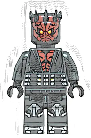 Darth Maul - Printed Legs with Silver Armor, Eyes without Black Pupils