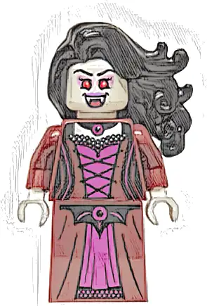 Vampire - Dark Red Dress, Black Hair