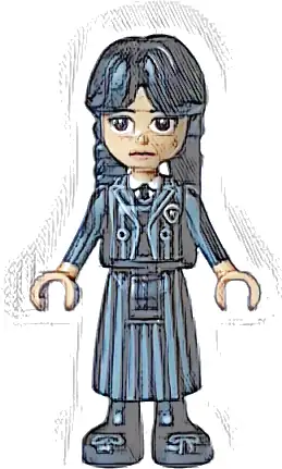 Wednesday Addams - Black Striped School Uniform