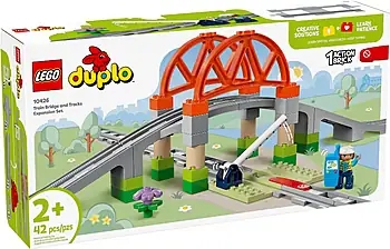 Pudełko zestawu LEGO® 10426 LEGO 10426 Duplo Most i tory kolejowe — zestaw rozszerzający