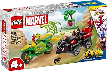 Pudełko zestawu LEGO® 11198 LEGO 11198 Marvel Pościg Spina za Electro w dinopojeździe