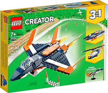 Pudełko zestawu LEGO® 31126 LEGO 31126 Creator 3 w 1 Odrzutowiec naddźwiękowy