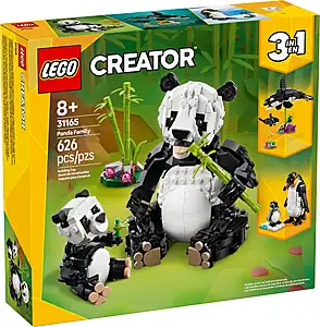 Pudełko zestawu LEGO® 31165 LEGO 31165 Creator 3 w 1 Dzikie zwierzęta: rodzina pand
