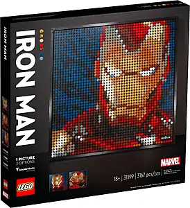 Pudełko zestawu LEGO® 31199 LEGO 31199 Art Iron Man z wytwórni Marvel Studios