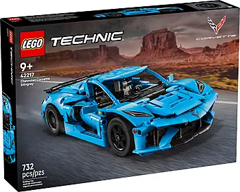 Pudełko zestawu LEGO® 42217 LEGO 42217 Technic Niebieski Chevrolet Corvette Stingray