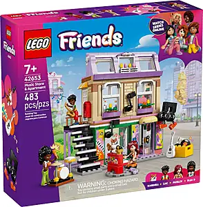 Pudełko zestawu LEGO® 42653 LEGO 42653 Friends Sklep muzyczny i mieszkanie