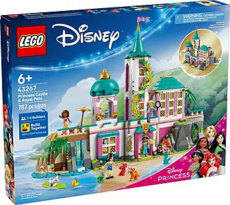 Pudełko zestawu LEGO® 43267 LEGO 43267 Disney Zamek księżniczek i królewskie zwierzaki