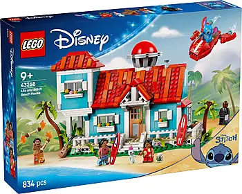 Pudełko zestawu LEGO® 43268 LEGO 43268 Disney Domek na plaży Lilo i Stitcha