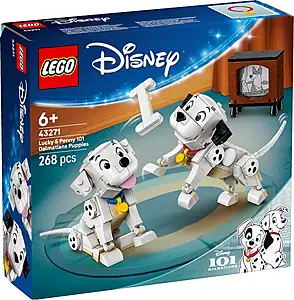 Pudełko zestawu LEGO® 43271 LEGO 43271 Disney 101 dalmatyńczyków — Szczeniaczki Szczęściarz i Penny