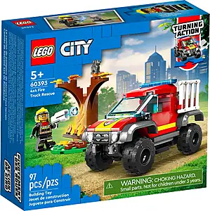 Pudełko zestawu LEGO® 60393 LEGO 60393 City Wóz strażacki 4x4 – misja ratunkowa