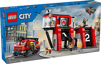 Pudełko zestawu LEGO® 60414 LEGO 60414 City Remiza strażacka z wozem strażackim