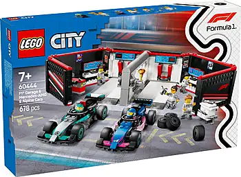 Pudełko zestawu LEGO® 60444 LEGO 60444 City F1 Garaż i bolidy Mercedes-AMG i Alpine