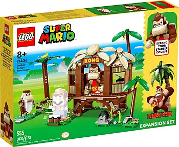Pudełko zestawu LEGO® 71424 LEGO 71424 Super Mario Domek na drzewie Donkey Konga — zestaw rozszerzający