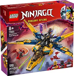 Pudełko zestawu LEGO® 71833 LEGO 71833 NINJAGO Ras i burzowy superodrzutowiec Arina