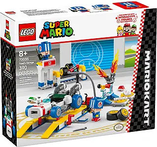 Pudełko zestawu LEGO® 72035 LEGO 72035 Super Mario Mario Kart – Toad i jego garaż