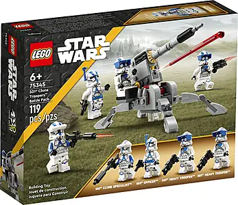 Pudełko zestawu LEGO® 75345 LEGO 75345 Star Wars Zestaw bitewny – żołnierze-klony z 501. legionu