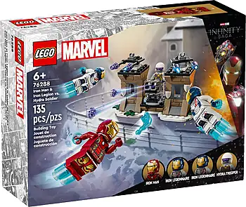 Pudełko zestawu LEGO® 76288 LEGO 76288 Marvel Iron Man i Iron Legion kontra żołnierz Hydry