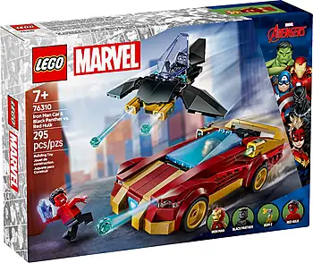 Pudełko zestawu LEGO® 76310 LEGO 76310 Marvel Auto Iron Mana i Czarna Pantera kontra Czerwony Hulk