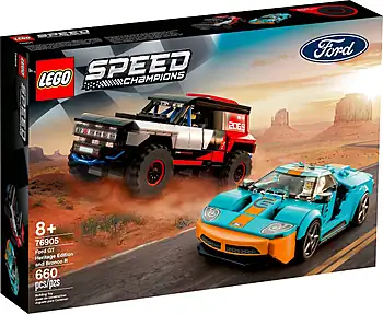 Pudełko zestawu LEGO® 76905 LEGO 76905 Speed Champions Ford GT Heritage Edition i Bronco R