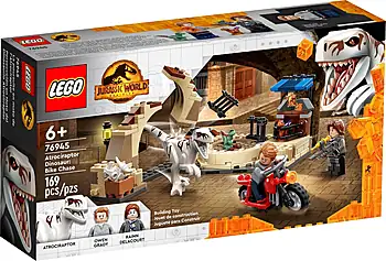 Pudełko zestawu LEGO® 76945 LEGO 76945 Jurassic World Atrociraptor: pościg na motocyklu