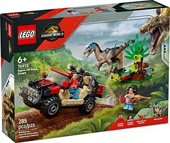 Pudełko zestawu LEGO® 76972 LEGO 76972 Jurassic World Ucieczka terenówką przed raptorem