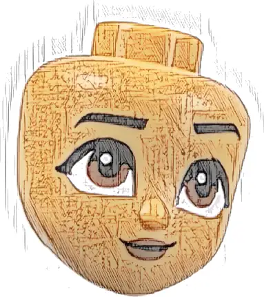 Mini Doll, Head Friends with Black Eyebrows, Left Raised, Reddish Brown Eyes and Lips, and Smirk Pattern (Moana)