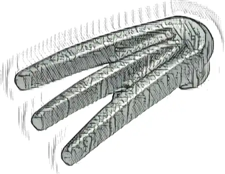 Minifigure, Weapon Bladed Claw, Spread