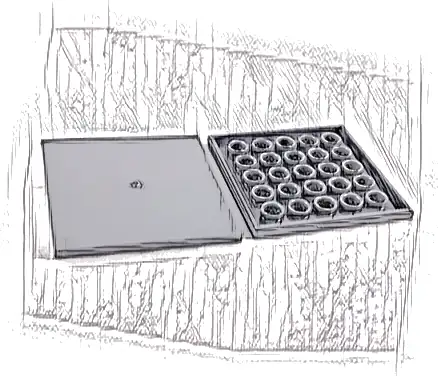 Tile 6 x 6 with Bottom Tubes