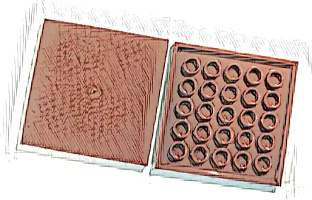 Tile 6 x 6 with Bottom Tubes