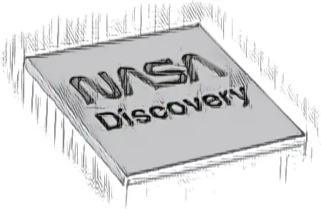 Tile 6 x 6 with Bottom Tubes with 'NASA' and 'Discovery' Pattern