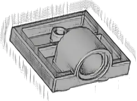 Plate, Modified 2 x 2 with Pin Hole - Full Cross Support Underneath