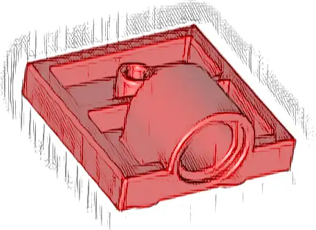 Plate, Modified 2 x 2 with Pin Hole - Full Cross Support Underneath