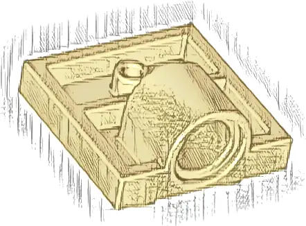 Plate, Modified 2 x 2 with Pin Hole - Full Cross Support Underneath