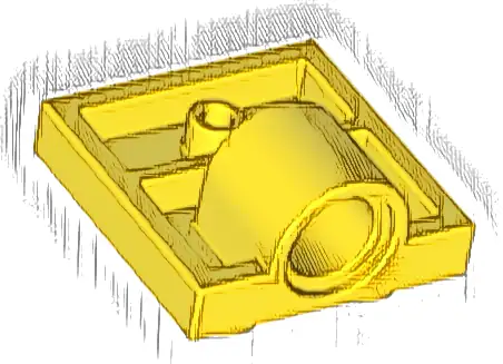 Plate, Modified 2 x 2 with Pin Hole - Full Cross Support Underneath