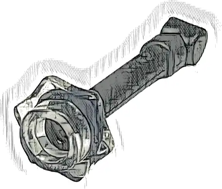 Minifigure, Utensil Wand with Molded Trans-Clear Stud Pattern