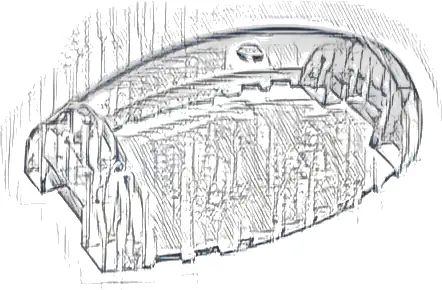 Windscreen 10 x 6 x 3 Bubble Canopy Double Tapered with Square Front Cutout