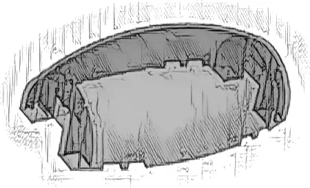 Windscreen 10 x 6 x 3 Bubble Canopy Double Tapered with Square Front Cutout